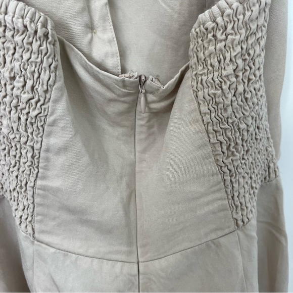 Anthropologie Astr Cream Wide Leg vestJumpsuit, size Small, linen rayon blend - Picture 11 of 13